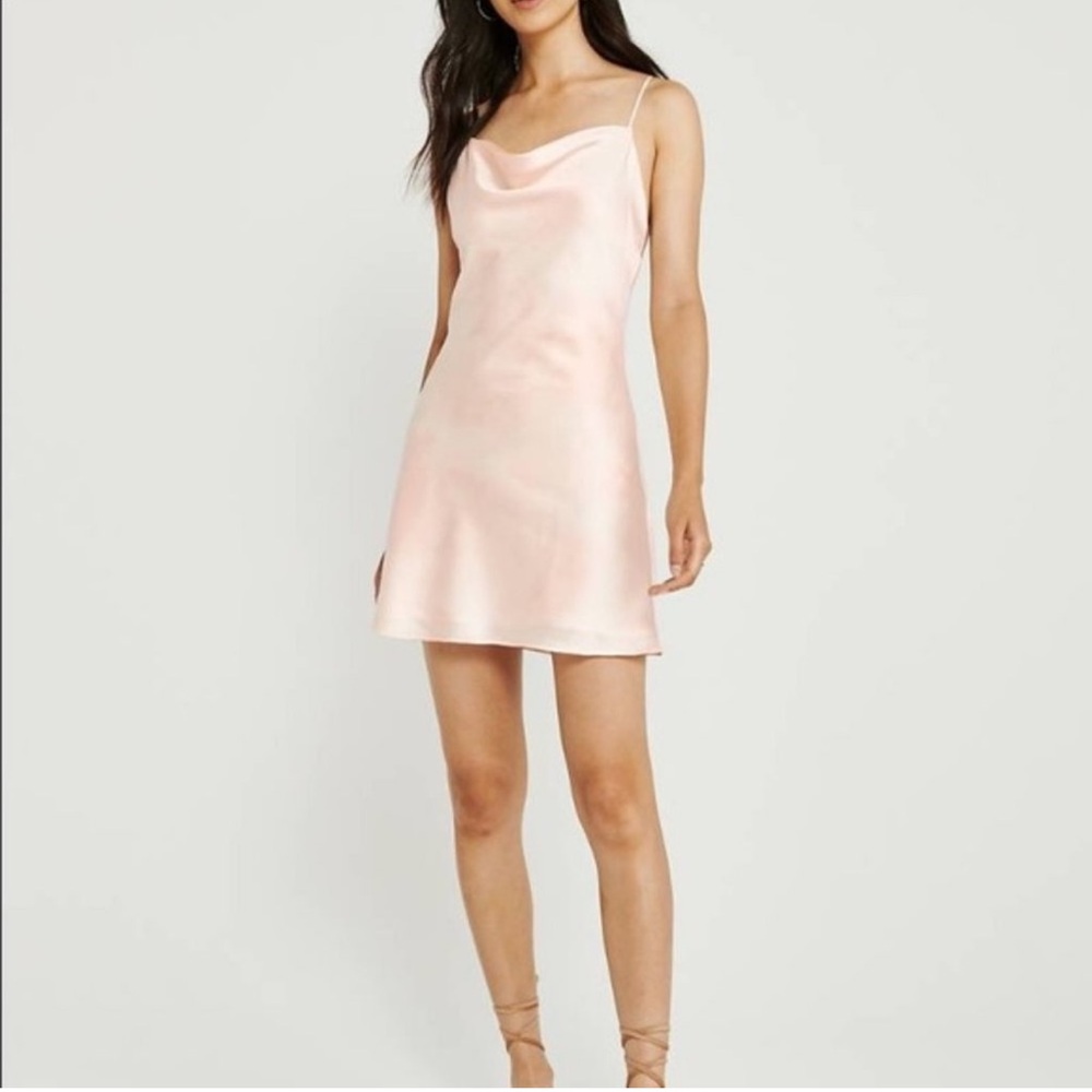 Abercrombie & Fitch Cowl Neck Satin Slip Dress